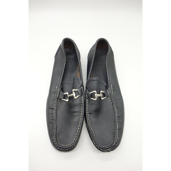 Robert Wayne San Marco Black Leather Horsebit Slip On Loafers Shoes Men\'s 10 D main image 10